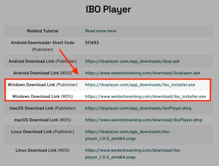IBO Player desktop application on Windows showing live TV